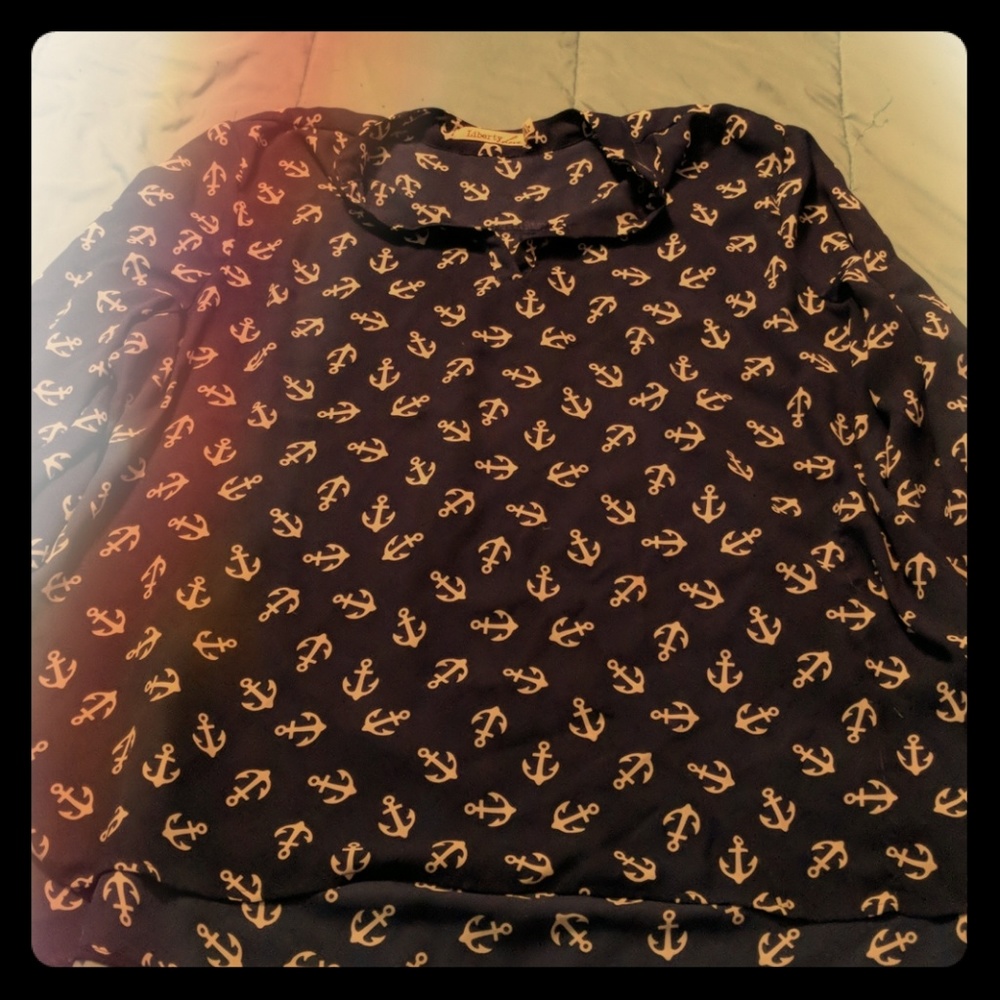 Navy blue anchor shirt